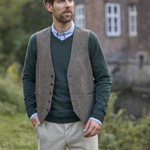 Harris Tweed Weste “Tailor“ In Evergreen