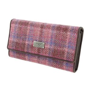 Harris Tweed Handtasche „Tiree“ in Rosa-Karo