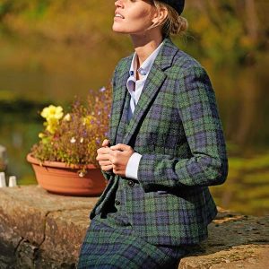 Bleistiftrock Aus Harris Tweed In Blackwatch