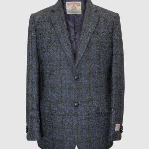 Harris Tweed Colbert, Patrick Jacket – Grau/Blau kariert
